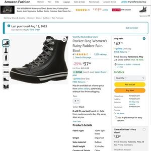 The coolest rain boots ever. Worn once so like new.